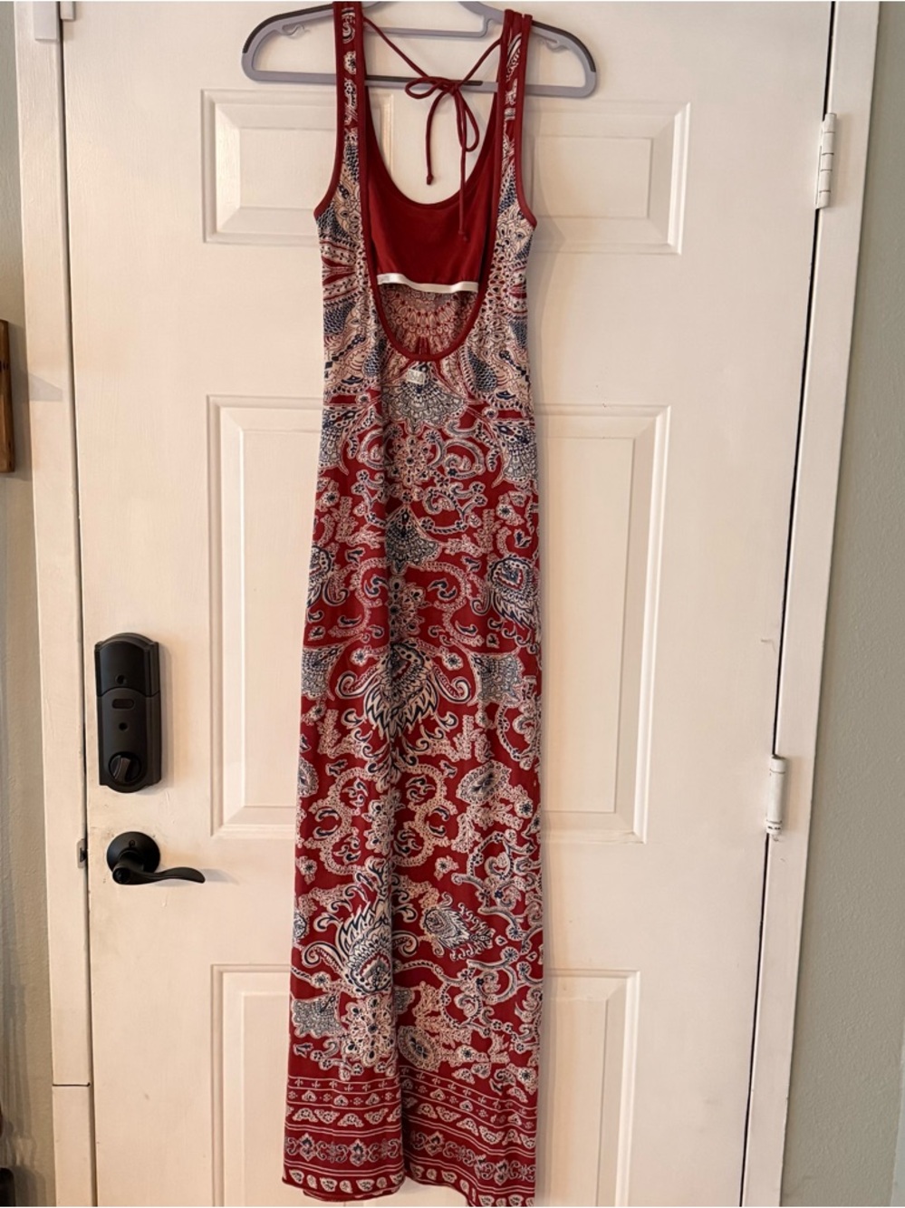 Billabong Designers Closet Boho Paisley Print Maxi Dress View 2